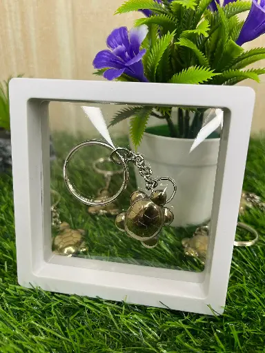 [Keychain] Golden Pyrite Turtle Keychain