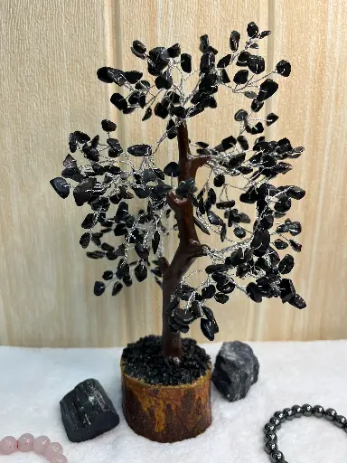 [Tree] Black Tourmaline Crystal Tree (300 Beads)